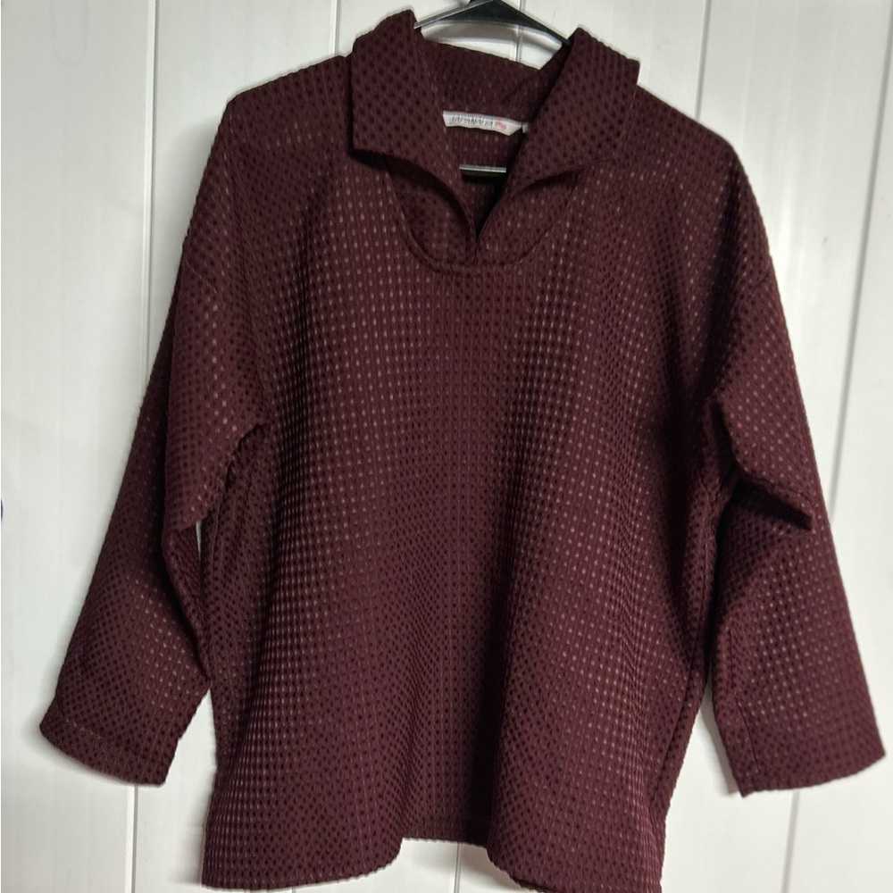 Japanalia Textured Long Sleeve Top